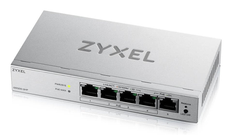 EAN 4718937649815 - Zyxel GS1200-5HPV3 Gestionado L2 Gigabit Ethernet (10/100/1000) Energía sobre Ethernet (PoE) Escritorio G imagen 1
