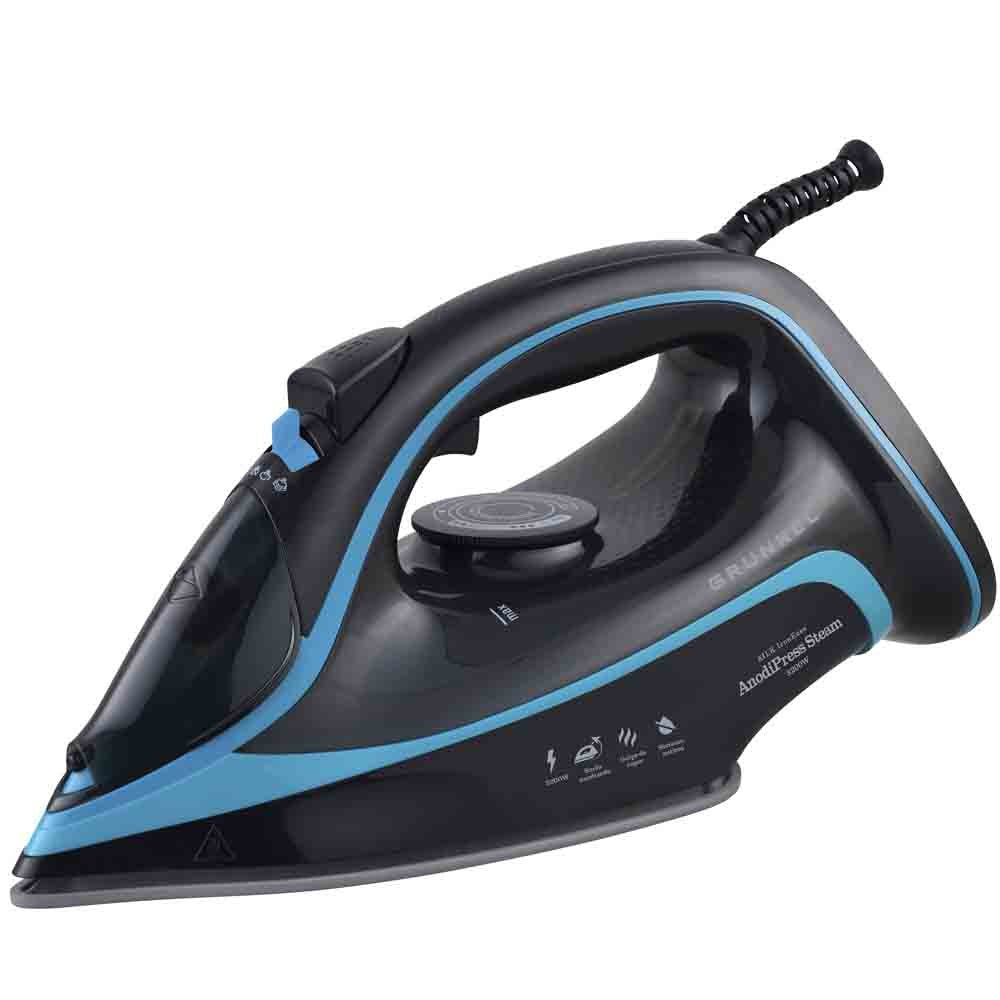 EAN 8426156018454 - Grunkel PL-3200ANODICED plancha Plancha vapor-seco 3200 W Negro, Azul imagen 1