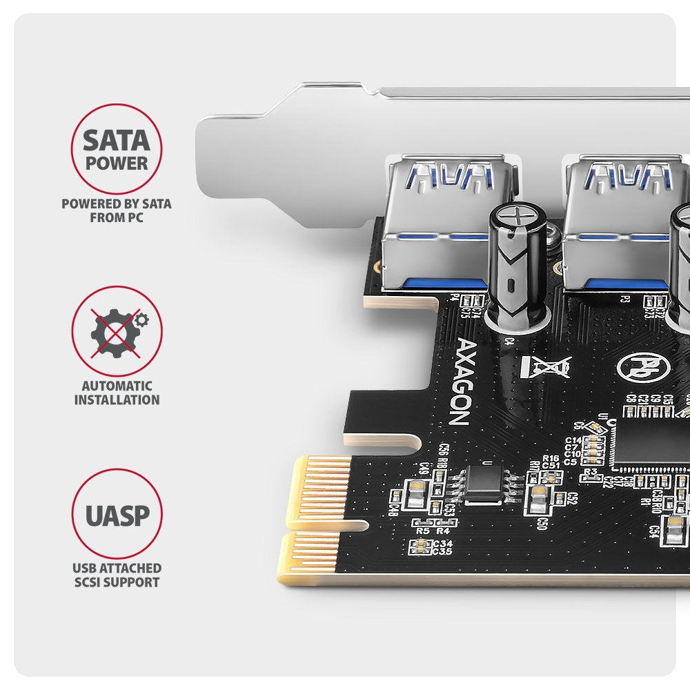 EAN 8595247908582 - Axagon PCEU-430RS tarjeta y adaptador de interfaz Interno USB 3.2 Gen 1 (3.1 Gen 1) imagen 4