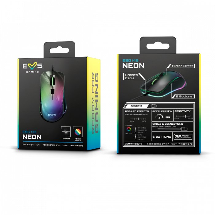 Energy System Raton Gaming Esg M3 Neon