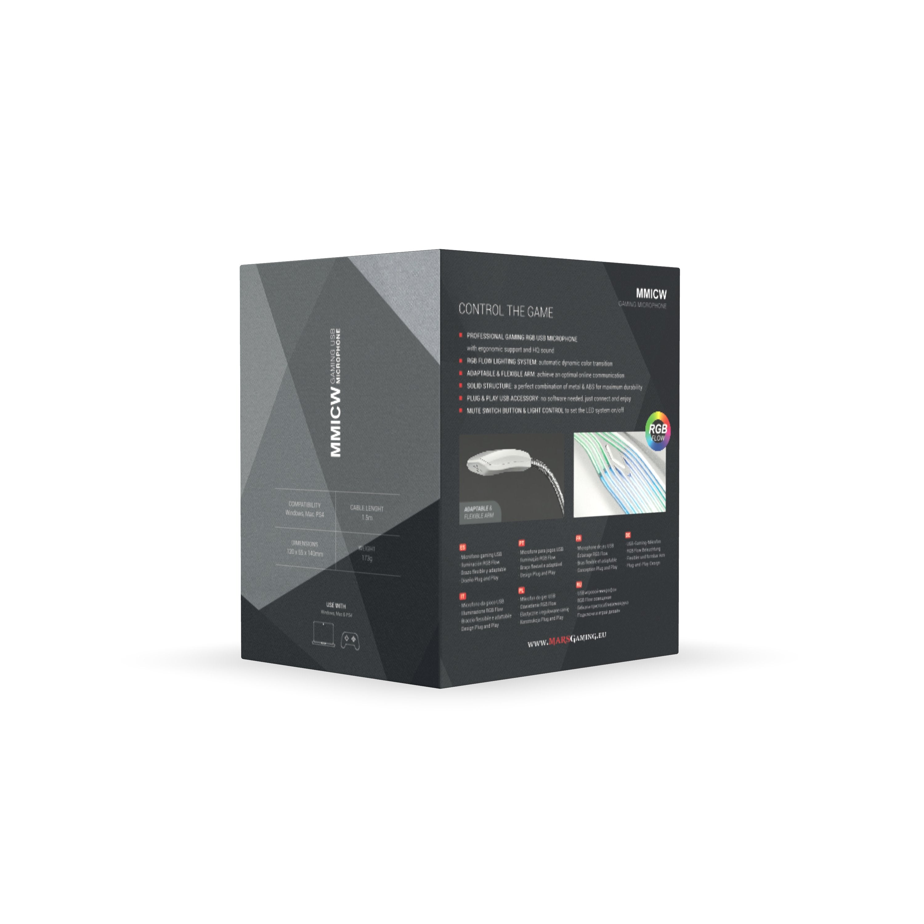 Micrófono Mars Gaming Mmicw Usb 2.0 Blanco