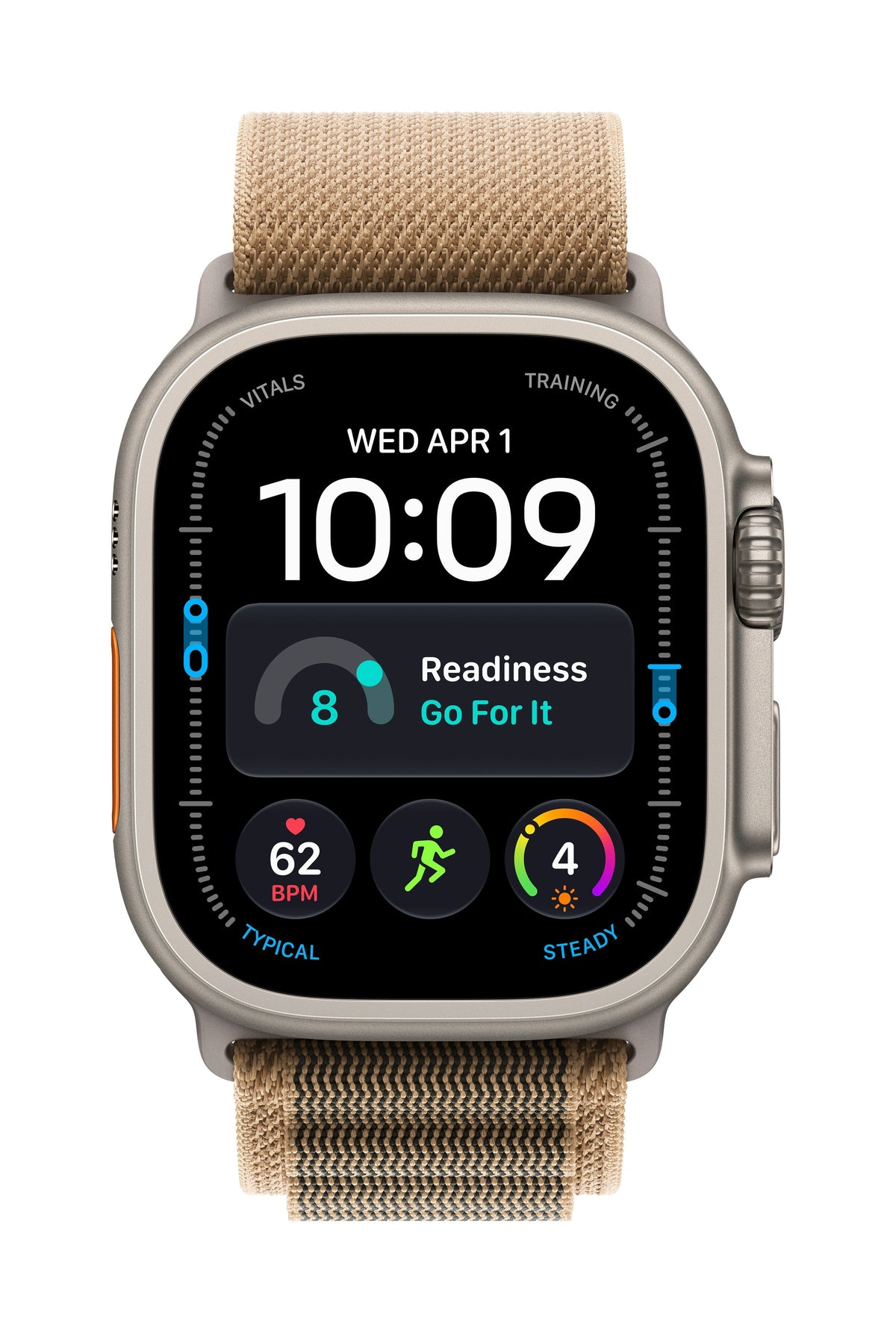 Apple Watch Ultra 4 (Titan Natural, 49 Mm, Alpine Loop Wüstensand L, Cellular) Mjag4qf/A