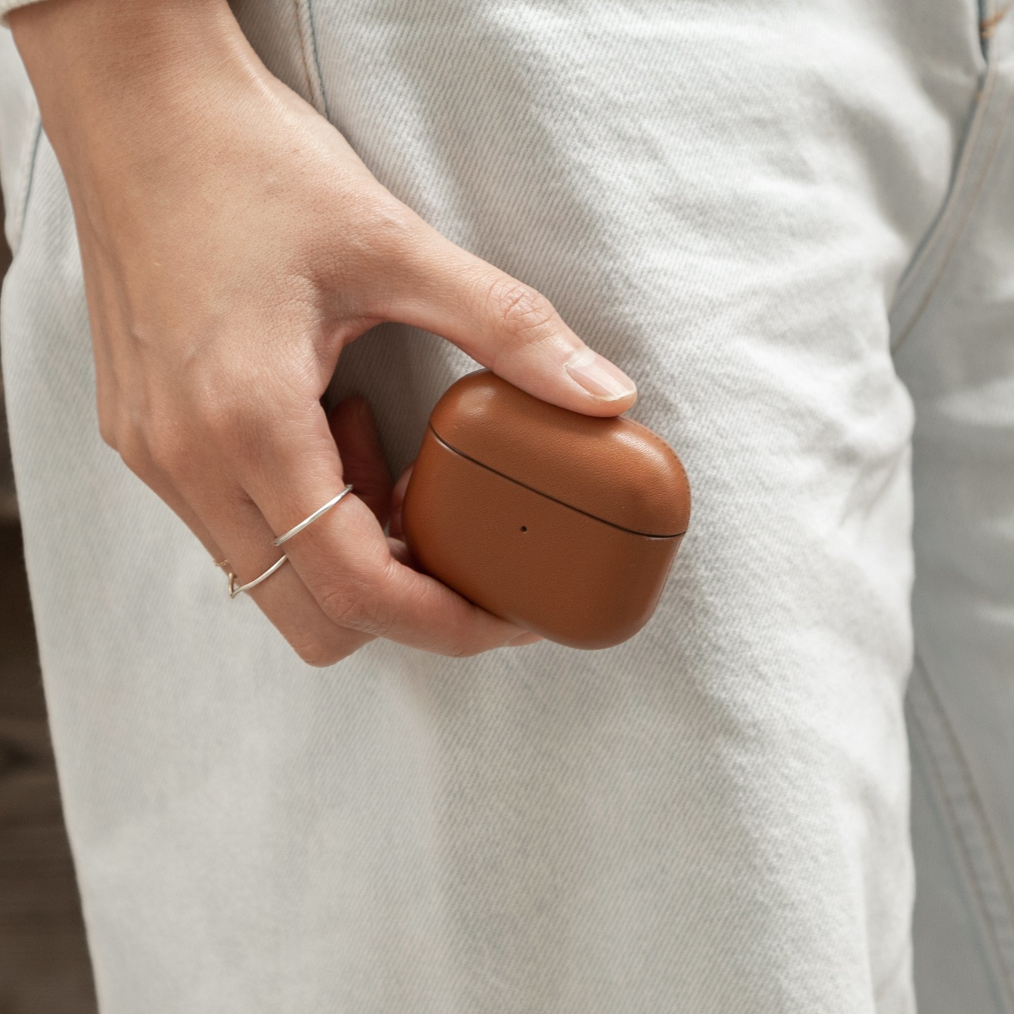 Leather Case For Airpods.  Airpods Gen3. Color: Tan