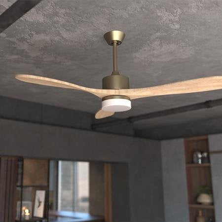 Ventilador De Techo Cecotec Energysilence Aero 5290 Golden Pro 35w 3 Aspas 132cm 5 Velocidades