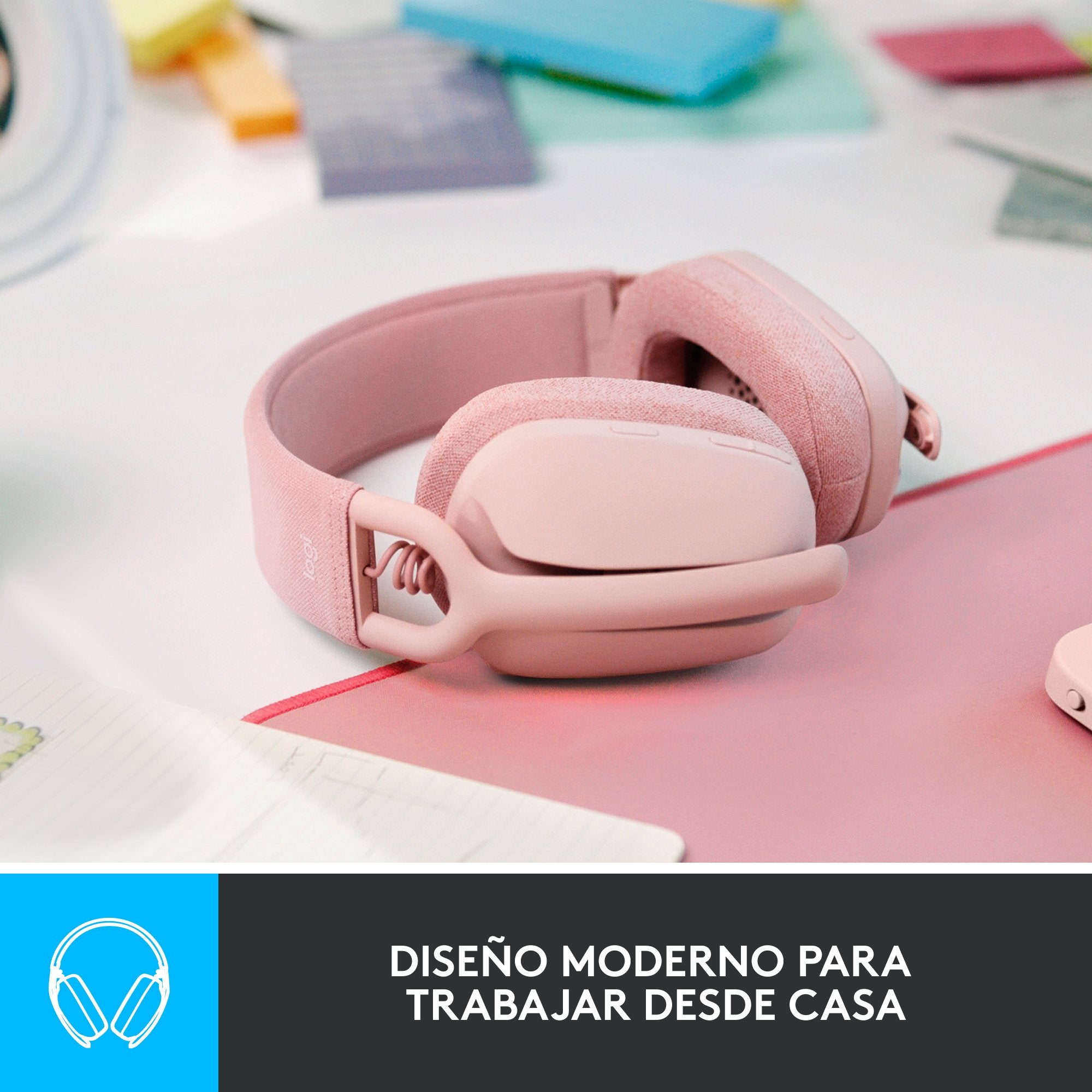 EAN 5099206103955 - Logitech 981-001224 auricular y casco Auriculares Inalámbrico Diadema Llamadas/Música Bluetooth Rosa imagen 9