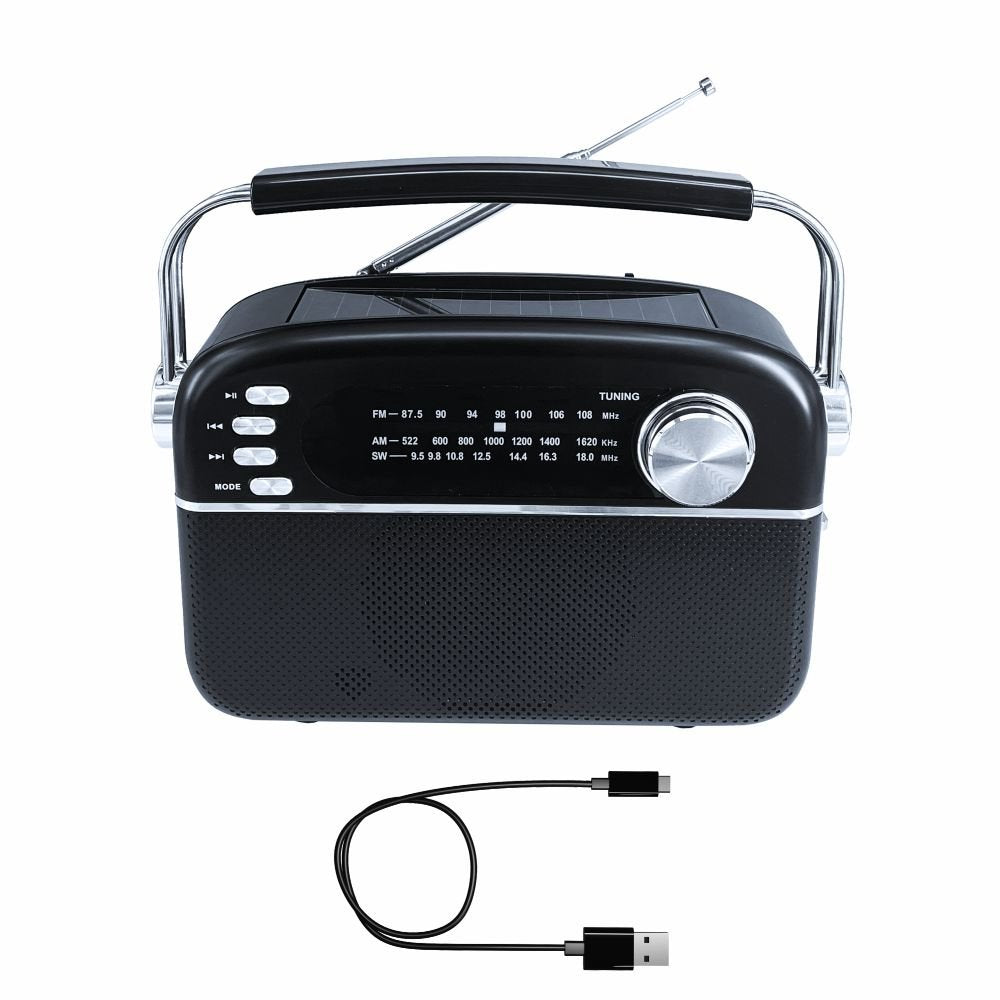 Electro. Radio Manta Bateria + Panel Solar
