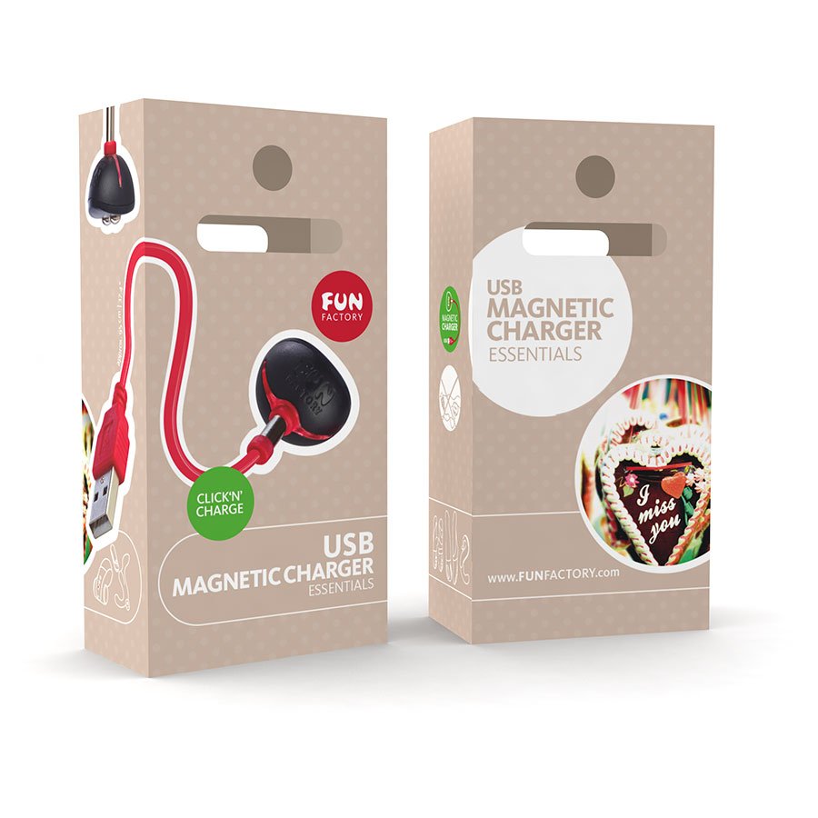 Fun Factory - Cargador Magnético Usb Rojo