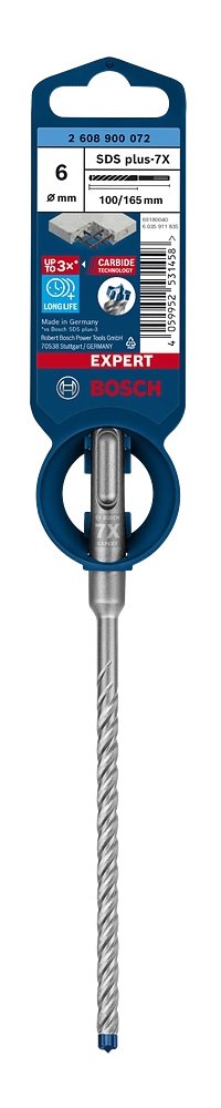 Broca Expert Hammerbohrer Sds-Plus-7x, Ø 6mm Arbeitslänge 100mm