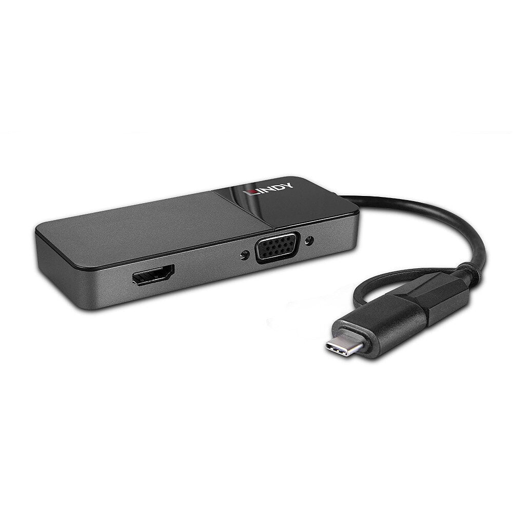 Lindy 43354 Hub De Interfaz Usb 3.2 Gen 1 (3.1 Gen 1) Type-A + Type-C Negro