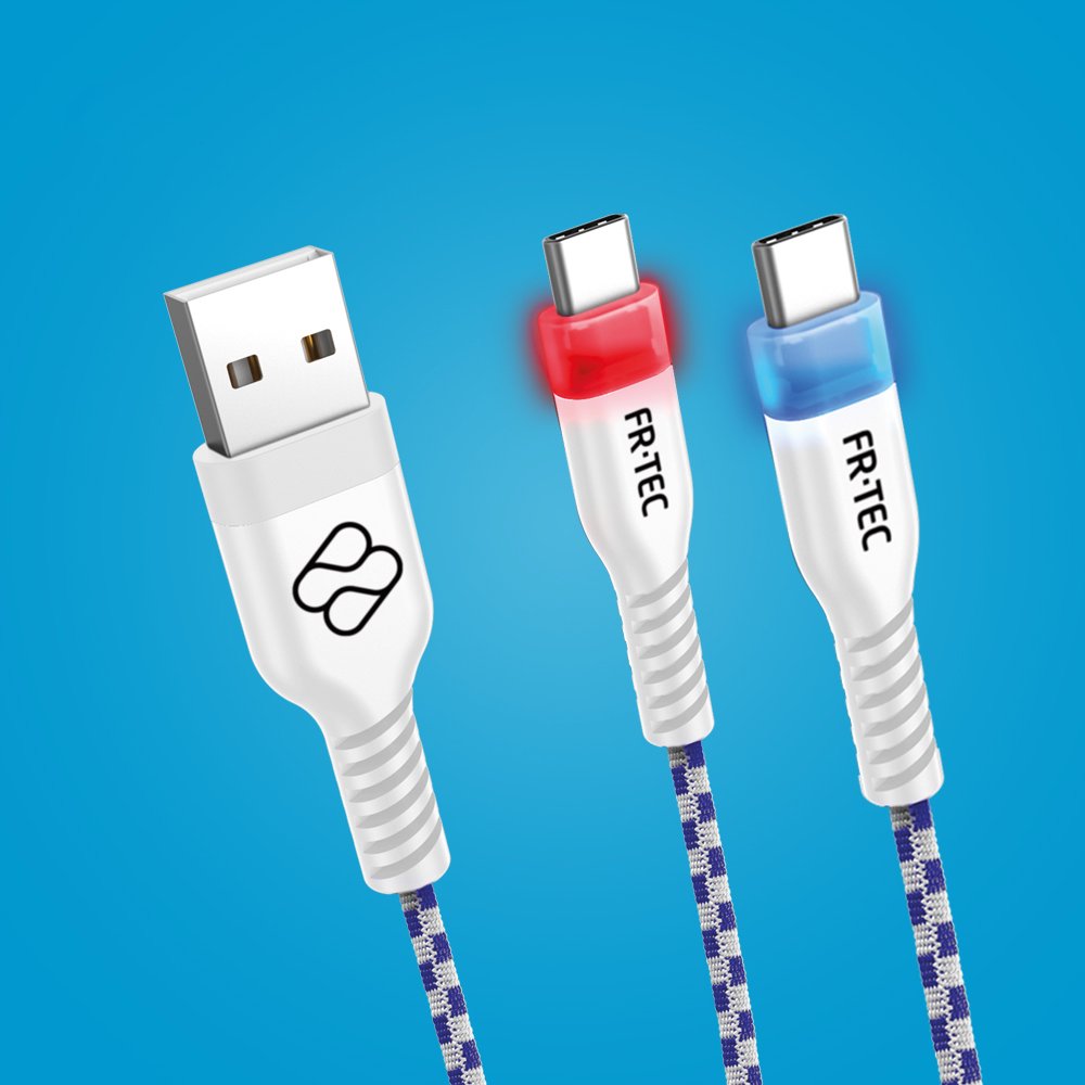 Cable Usb 2.0 Fr-Tec Premium Led Para Ps5 Usb Tipo-C Macho Usb Macho 3m Blanco
