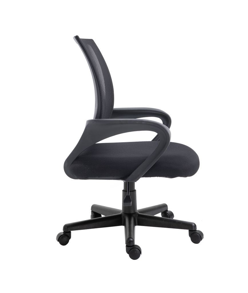 Silla De Oficina Equip De Malla Color Negro Recubrimiento Pu De Alta Calidad Diseño Ergonomico