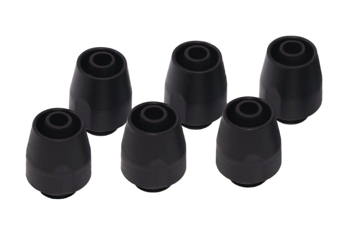 Boquilla De Rosca Alphacool Hf Tpv - Recta - Negra, Conexión Negra (Mate), Juego De 6, Recta 17453