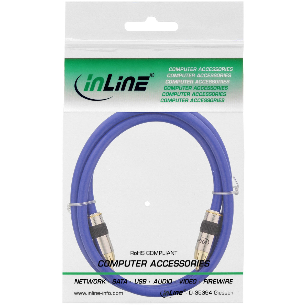 Inline Premium Rca Video & Digital Audio Cable Rca Macho 15m