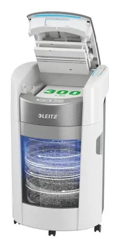 Trituradora Leitz 80410000 Iq Optimax Autofeed 300, P5, 300 Hojas, Cubo De 25 L