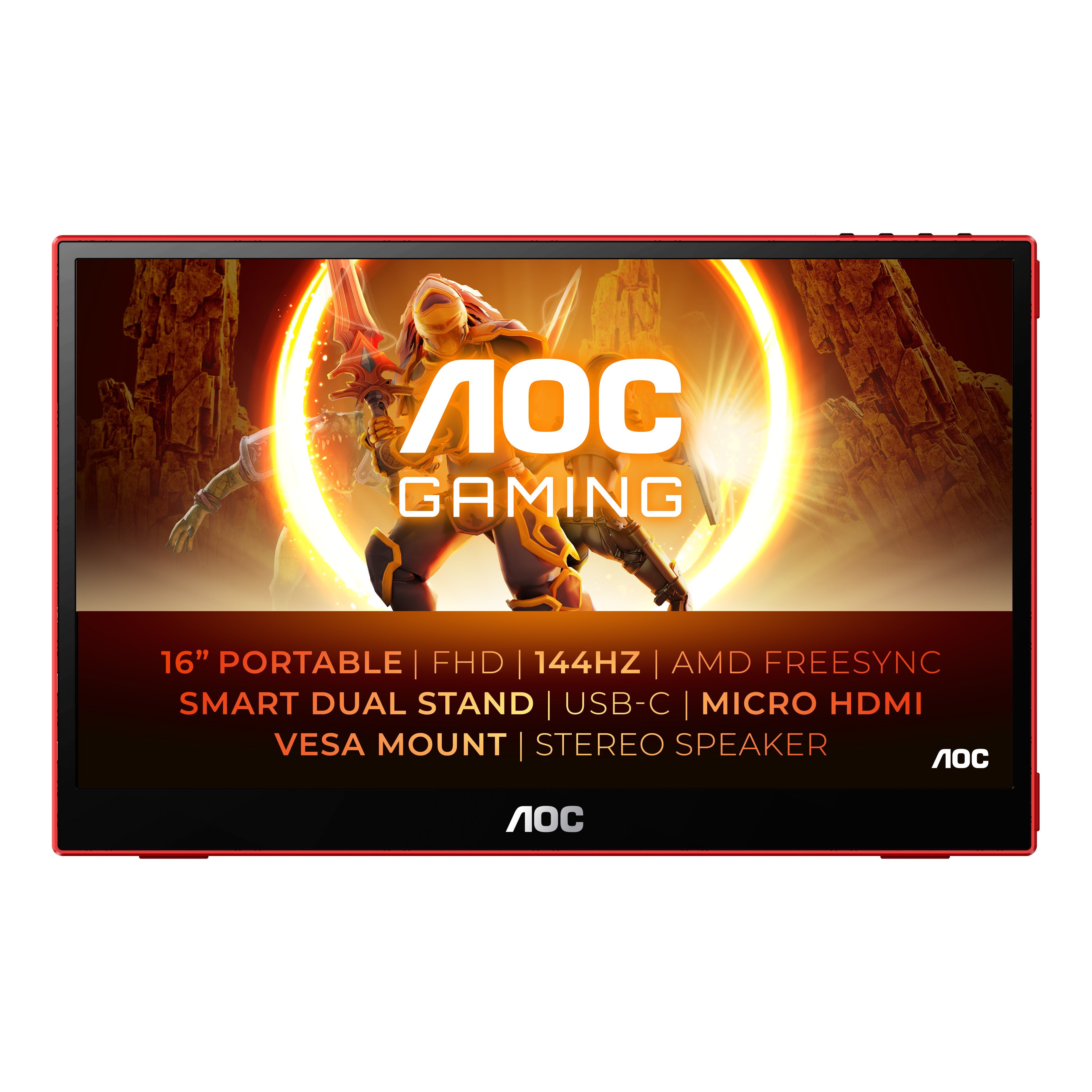 Monitor Aoc 16g3 [15.6] 1920 X 1080 Pixeles Negro, Rojo