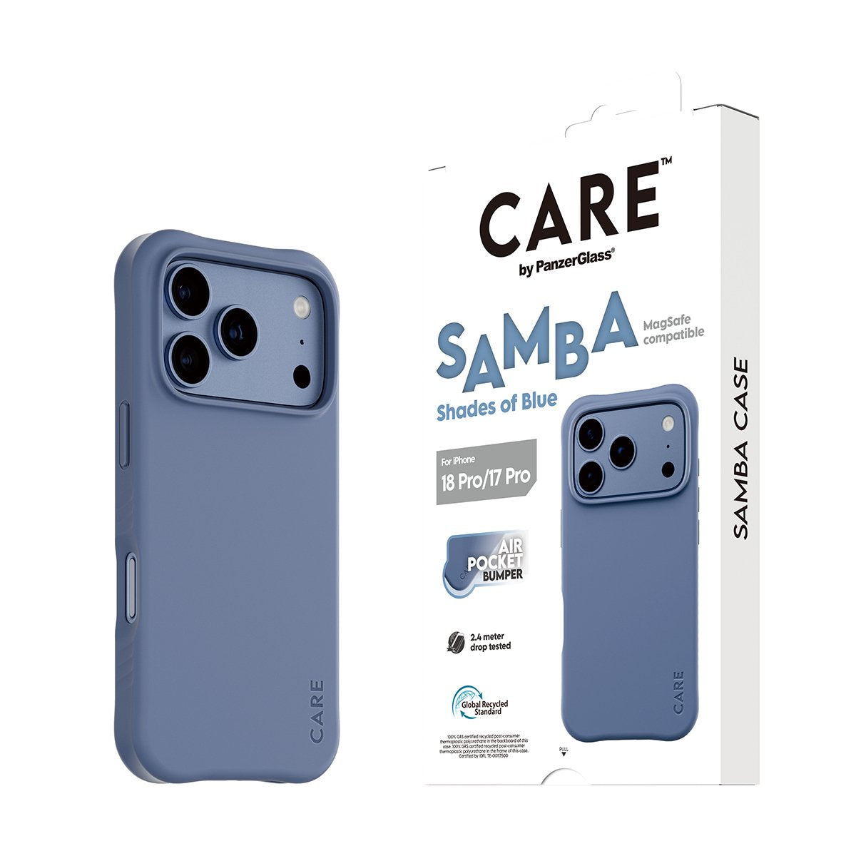 Care By Panzerglass Samba Case Ip17/18 Pro Shades Of Blue Ms