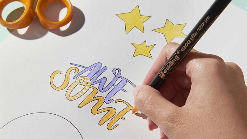 Edding Rotulador 1200 Glitter Colour Pen Estuche 5 Ud C/Básicos