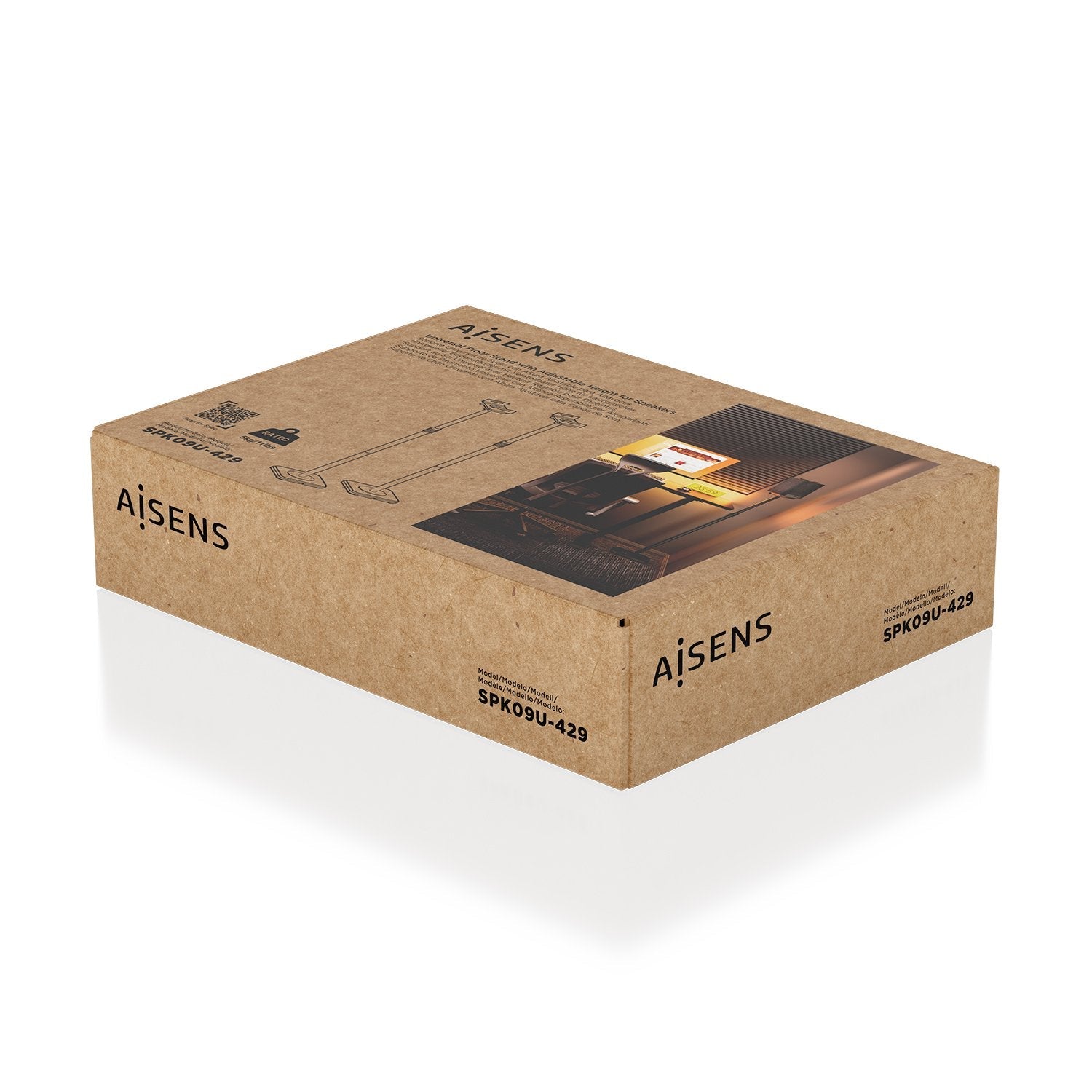 Aisens Soporte Universal De Suelo Giratorio E Inclinable Para Altavoces, Negro