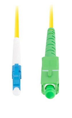 Lanberg Cable Fibra Óptica Sm Lc Upc-Sc Apc Simplex 1m Lszh G657a1 3.0mm Yellow