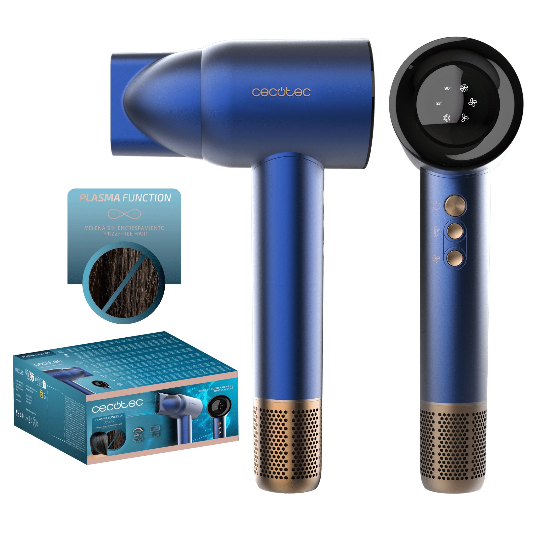 EAN 8435771929342 - Cecotec IoniCare RockStar Nano IonTech Blue secador 1600 W Azul imagen 1