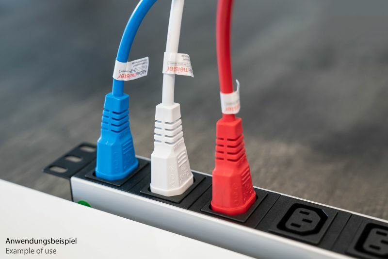Cablemeimer Kaltgeräteverlängerung C14 An C14 Rojo0,5m