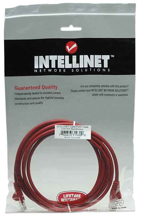 Intellinet Cat5e Utp, 2m Cable De Red Rojo U/Utp (Utp)