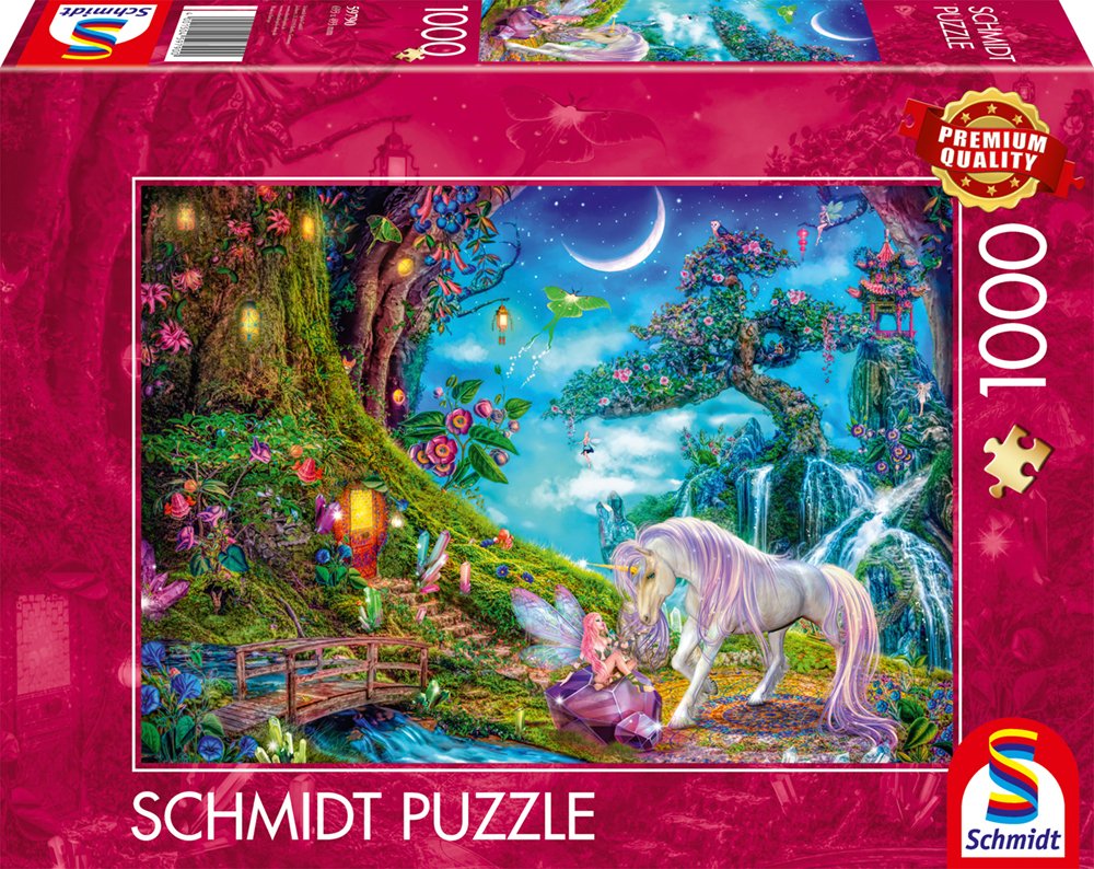 Juegos De Schmidt Donde Unicornio Y Elf Dicen Buenas Noches, Puzzle 1000 Parts 59790