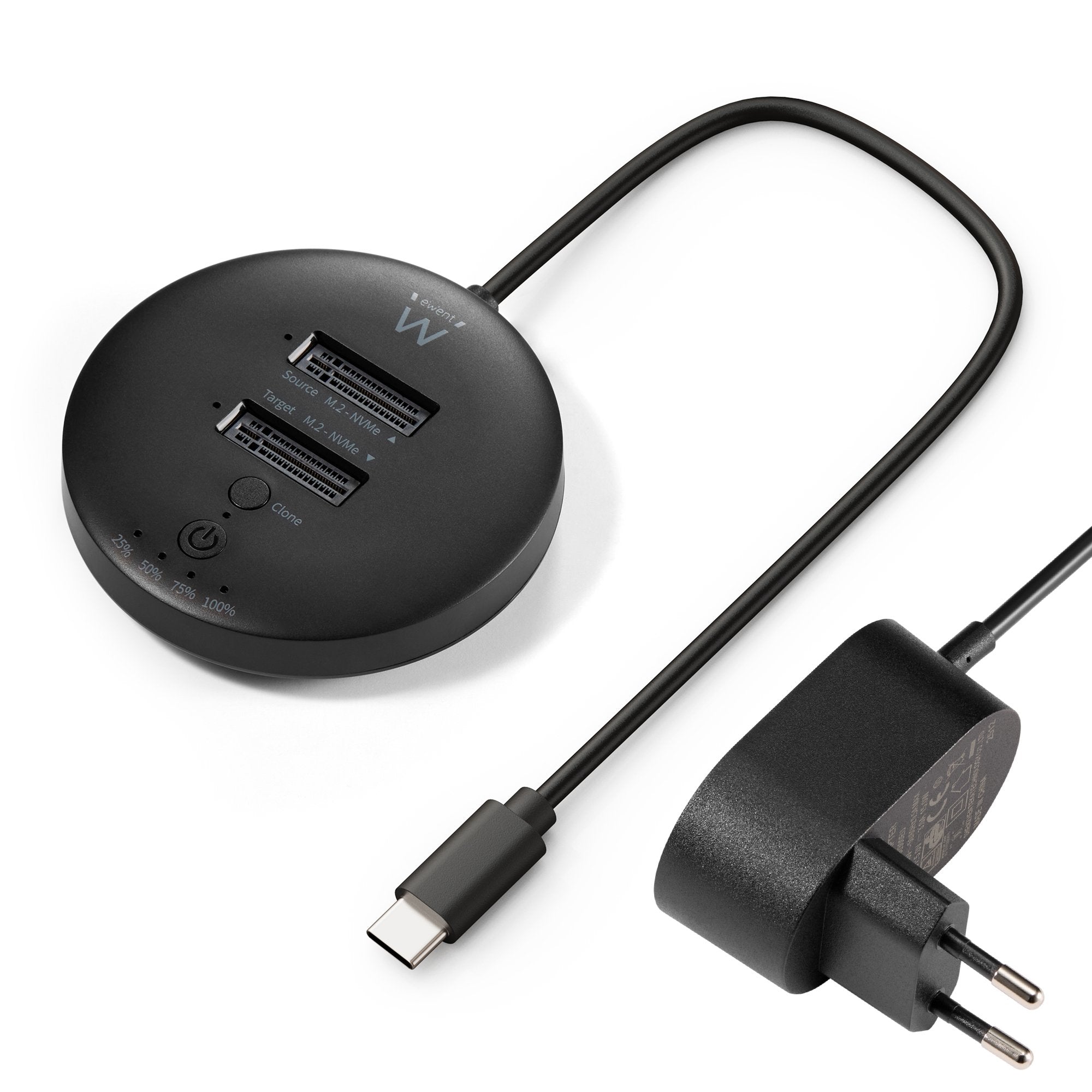 EAN 8052101435139 - Ewent EW7078 base de conexión para disco duro USB 3.2 Gen 1 (3.1 Gen 1) Type-C Negro imagen 1