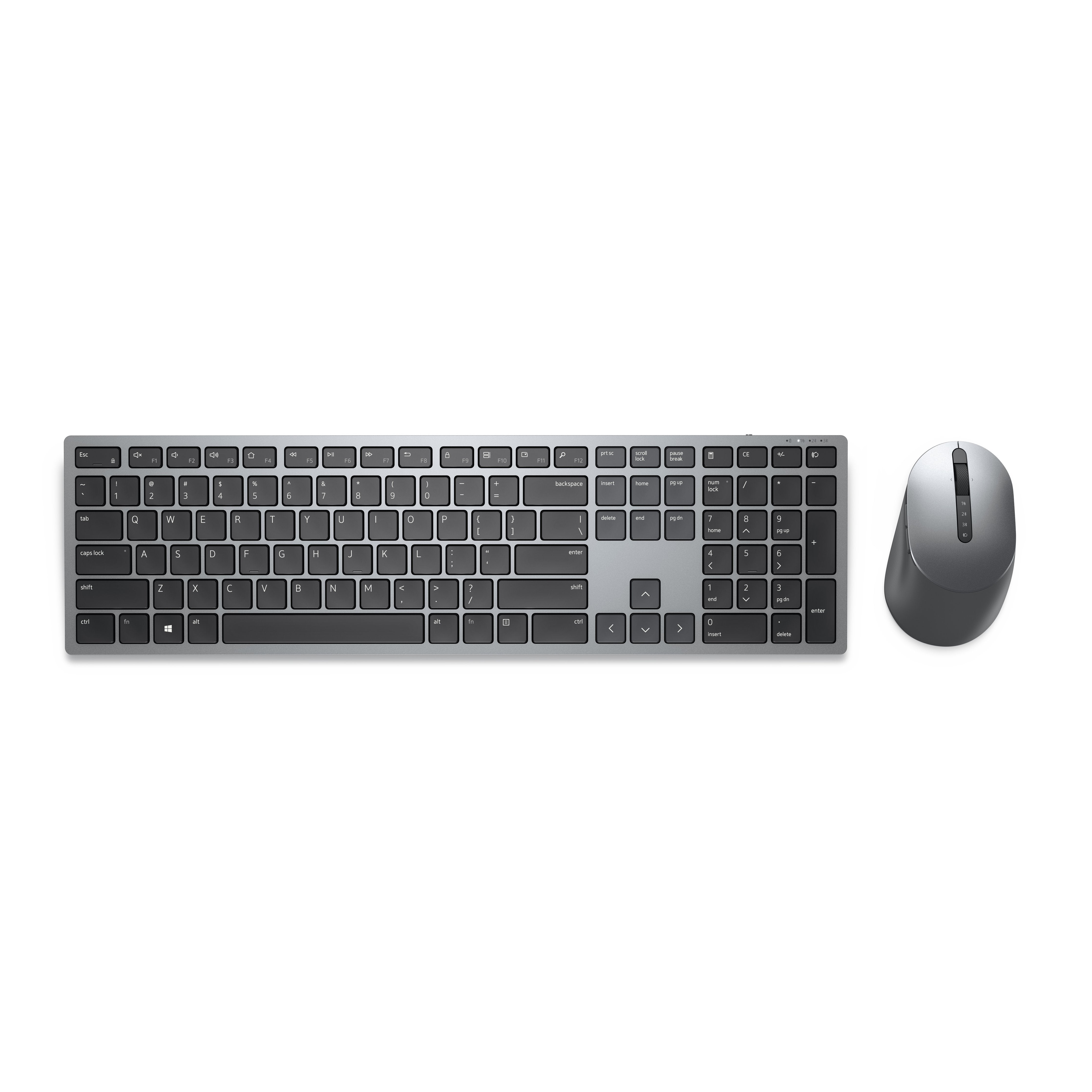 Kit Teclado (Ingles) Multimedia + Raton Inalámbrico Dell Km7321w Internacional De Ee. Uu. (Qwerty), Negro