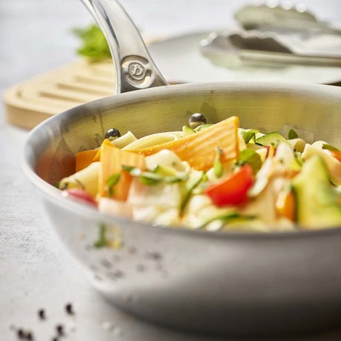 De Buyer Affinity Sauté Pan Stainless Steel Curved  24 Cm