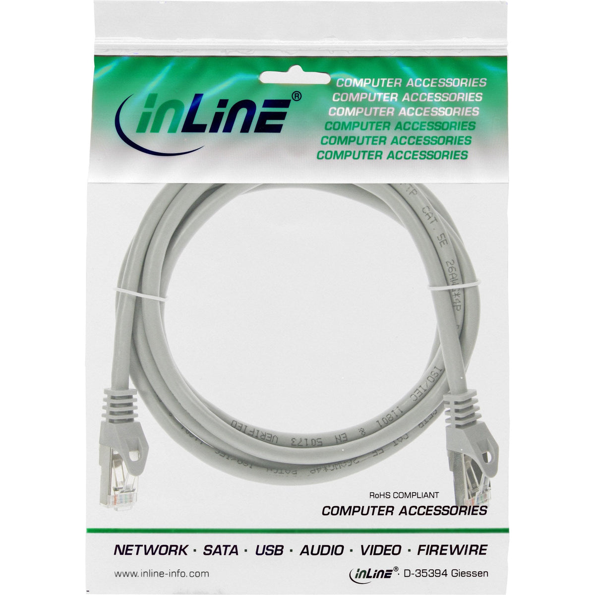Cable De Red Inline F/Utp Cat.5e Gris 1,5m