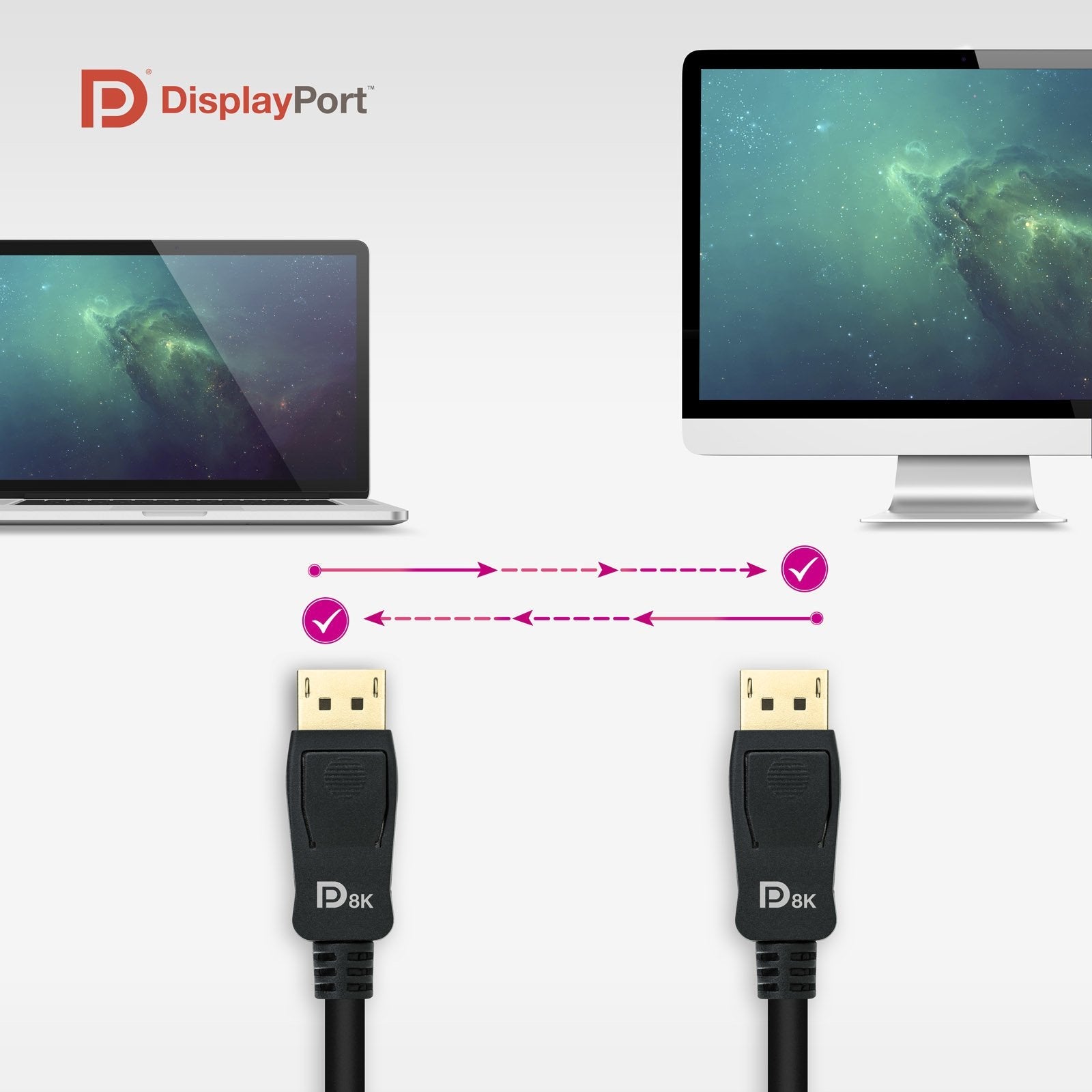 Nanocable Cable Displayport 1.4 Certif. Vesa Dp/M-Dp/M 0.5m - Negro