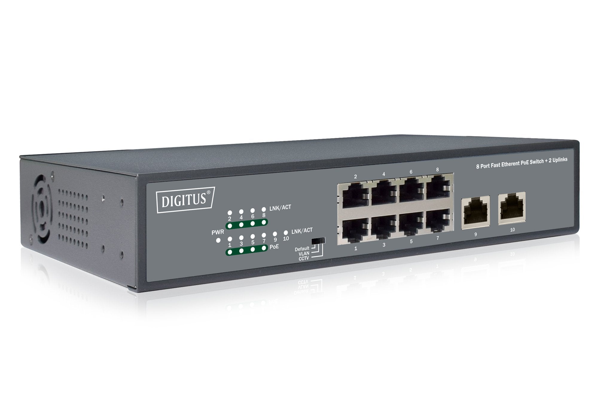 Digitus Dn-95323-1 Switch Fast Ethernet (10/100) Gris Energía Sobre Ethernet (Poe)