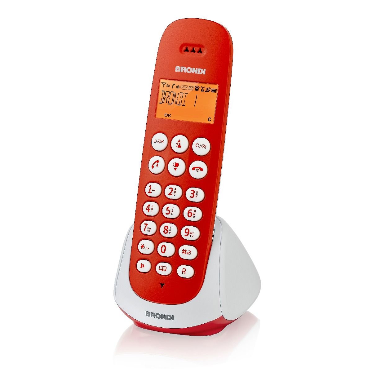 Telefono Cordless Brondi Adara Rosso/Bianco