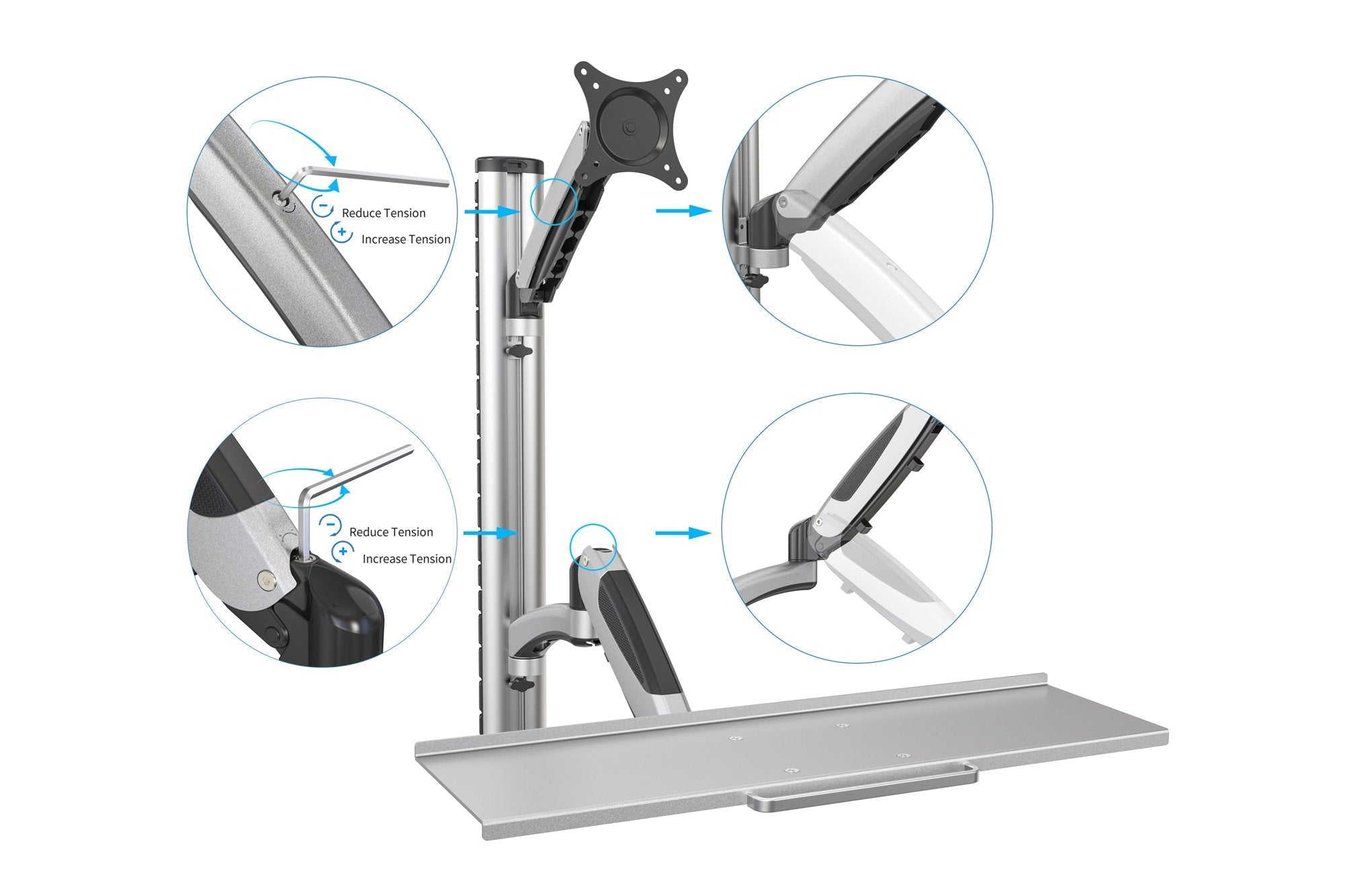 EAN 4016032383161 - Digitus DA-90354 soporte para monitor 68,6 cm (27") Plata imagen 3
