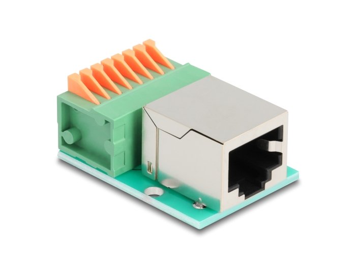 Delock Rj45 Hembra A Terminalblock Con Pulsadorr Cat.5e