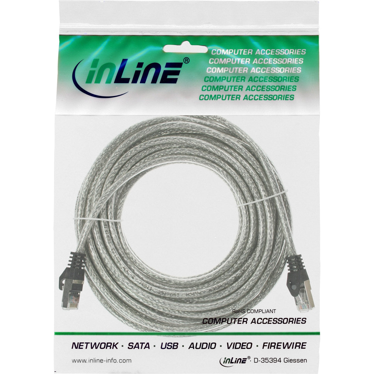 Cable De Red Inline Sf/Utp Cat.5e Transparente 25m
