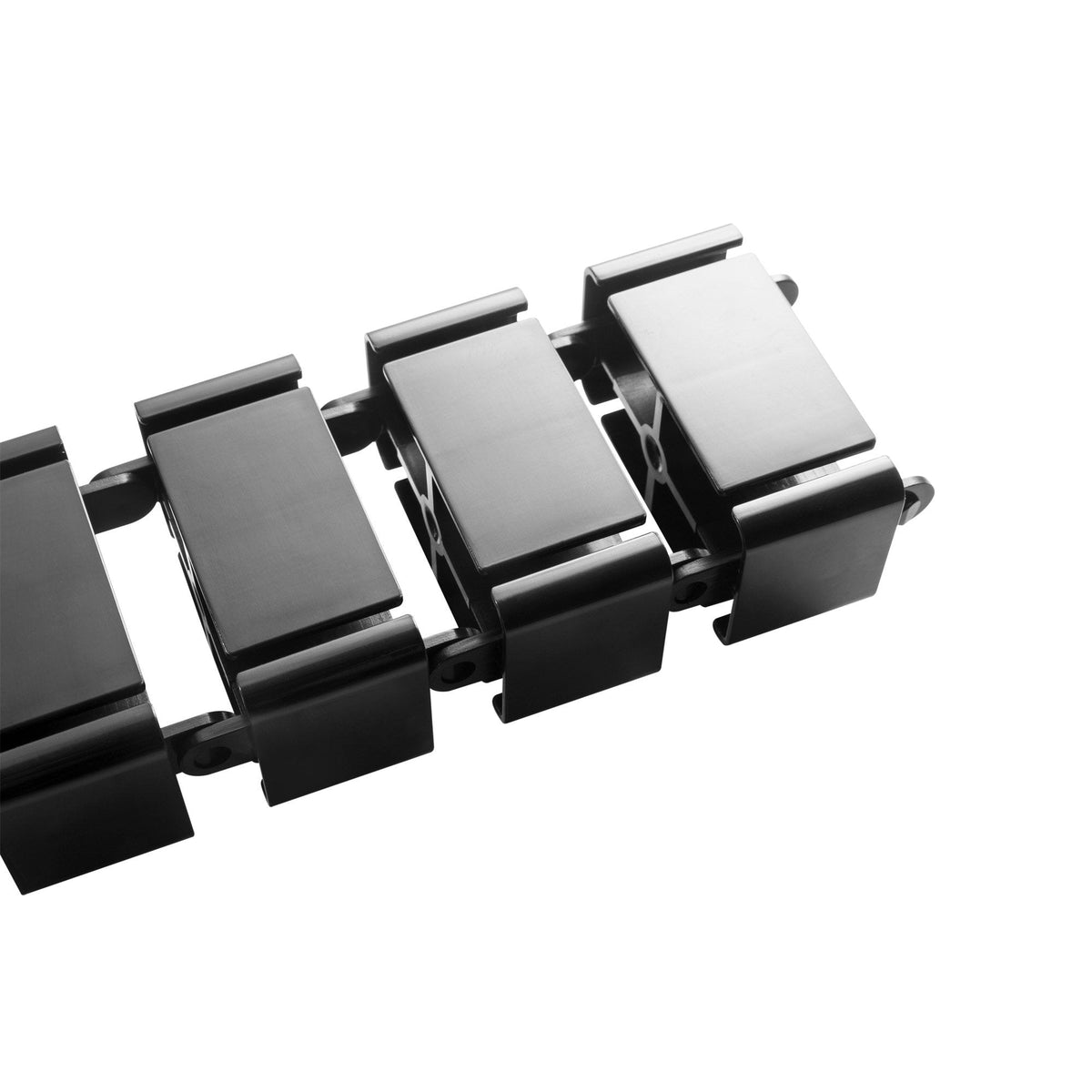 Inline Pasacables Flexible Para Escritorios Regulables En Altura, 4 Compartimentos, 68x36mm Máx. 1,28 M, Negro