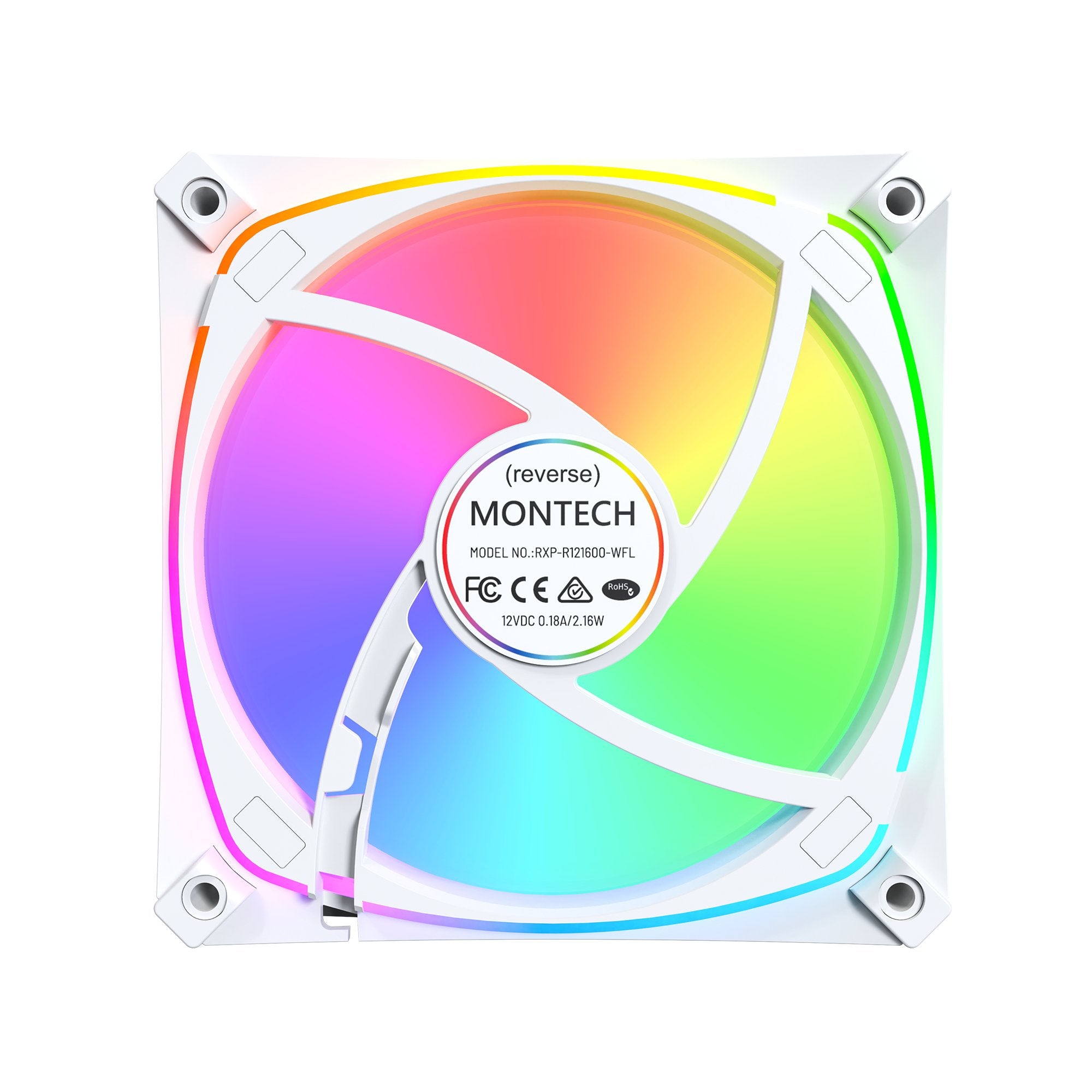 EAN 4710562746792 - Montech RX120 PRO Carcasa del ordenador Ventilador 12 cm Blanco 3 pieza(s) imagen 6