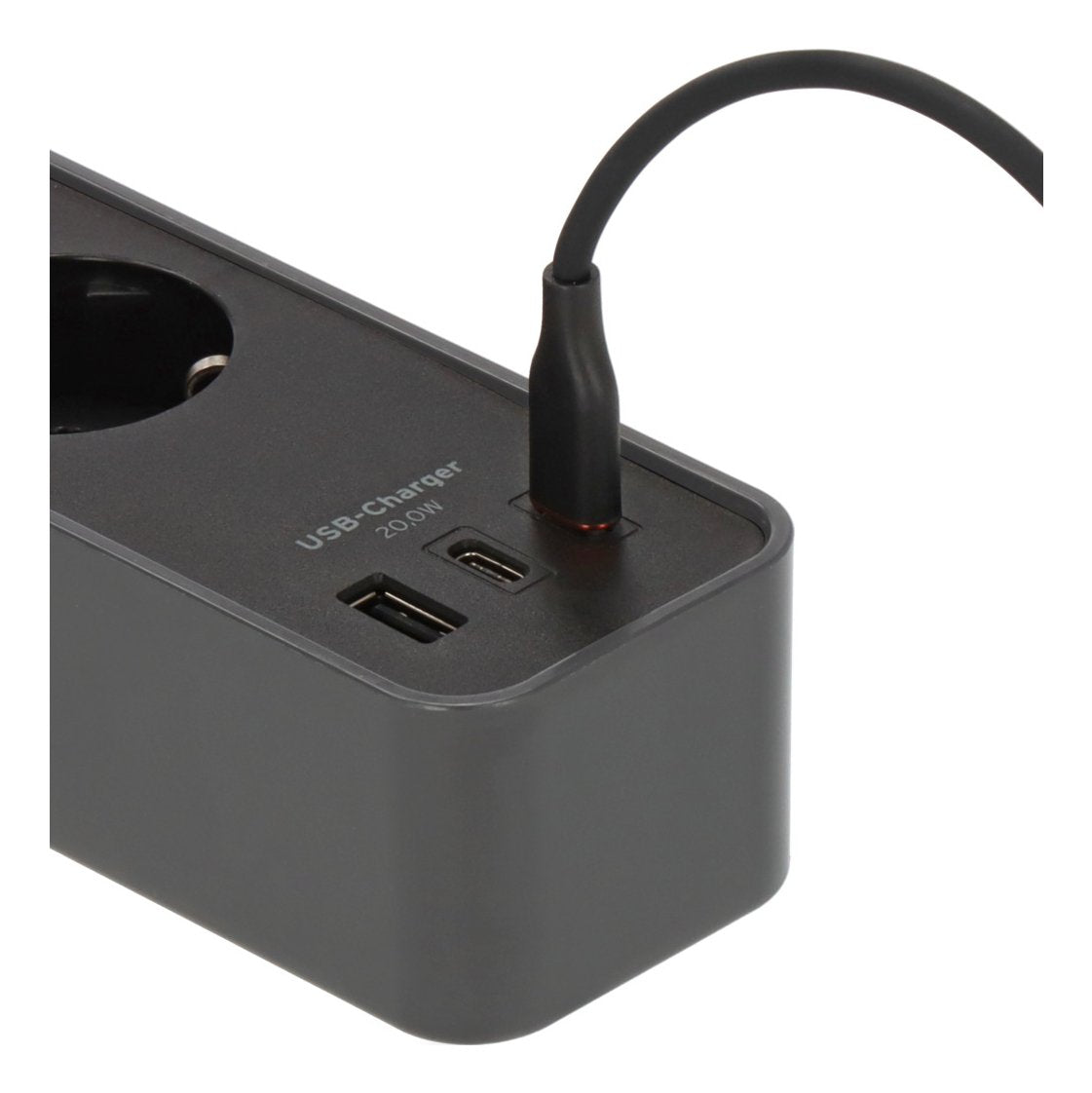 Brennensilla Ecolor Steckdosenleiste 4-Fach Mit 2x Usb-C, 1x Usb-A (Negro/Anthrazit, 1,5 Meter Cable, Mit Sicherheitsschalter) 1153240216