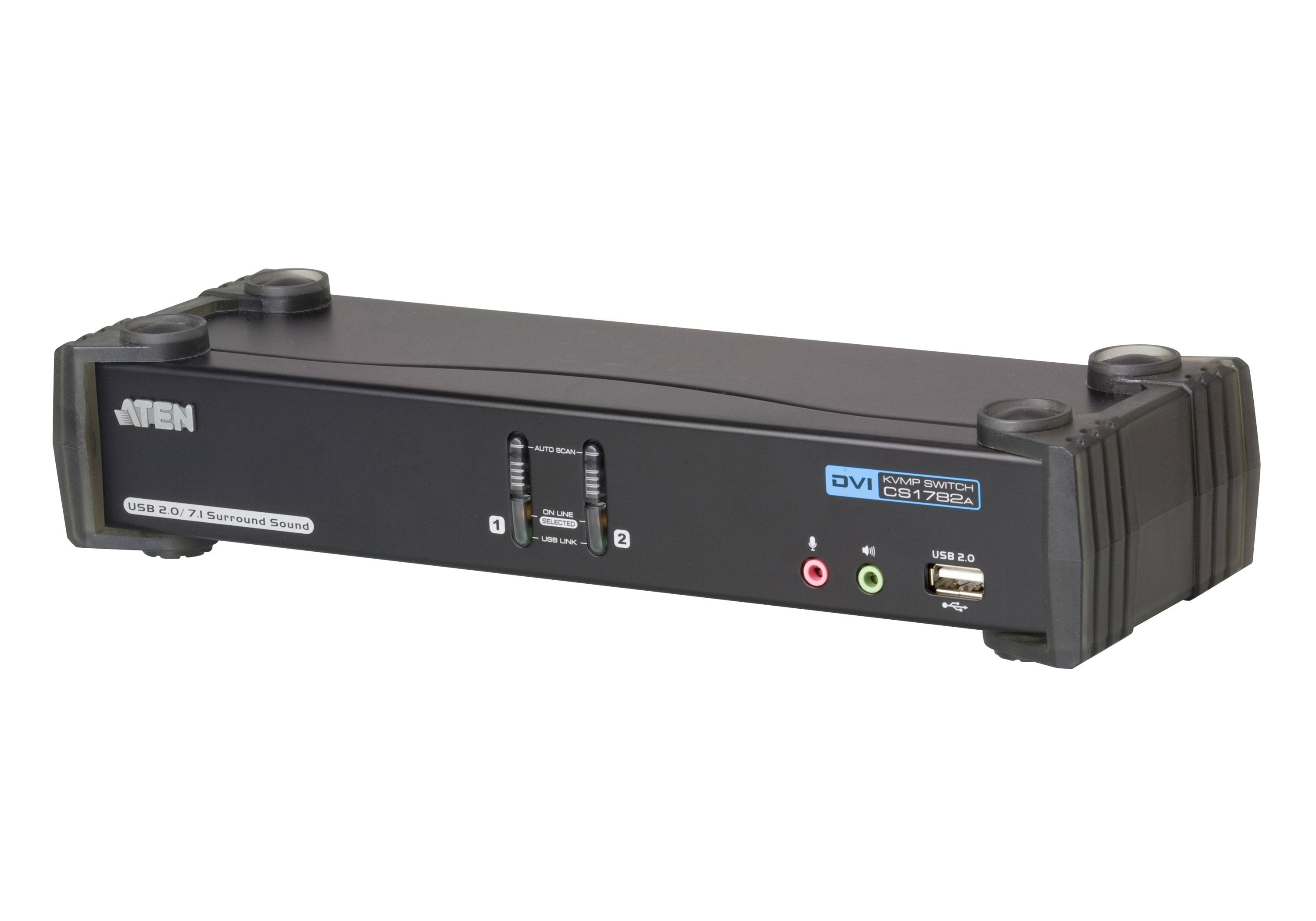 Switch Kvmp, 2 Puertos, Aten Cubiq Cs1782a, Dvi, Usb 2.0, Audio 7.1