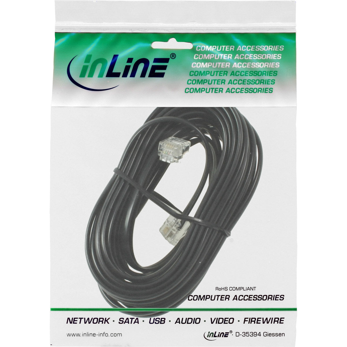 Cable Modular Inline Rj11 Macho A Macho 6p4c 3m
