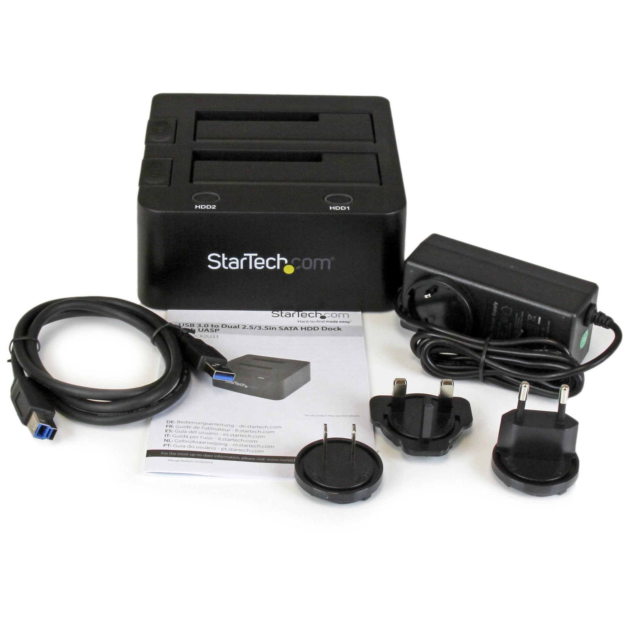 EAN 0065030856928 - StarTech.com SDOCK2U33 base de conexión para disco duro USB 3.2 Gen 1 (3.1 Gen 1) Type-B Negro imagen 8
