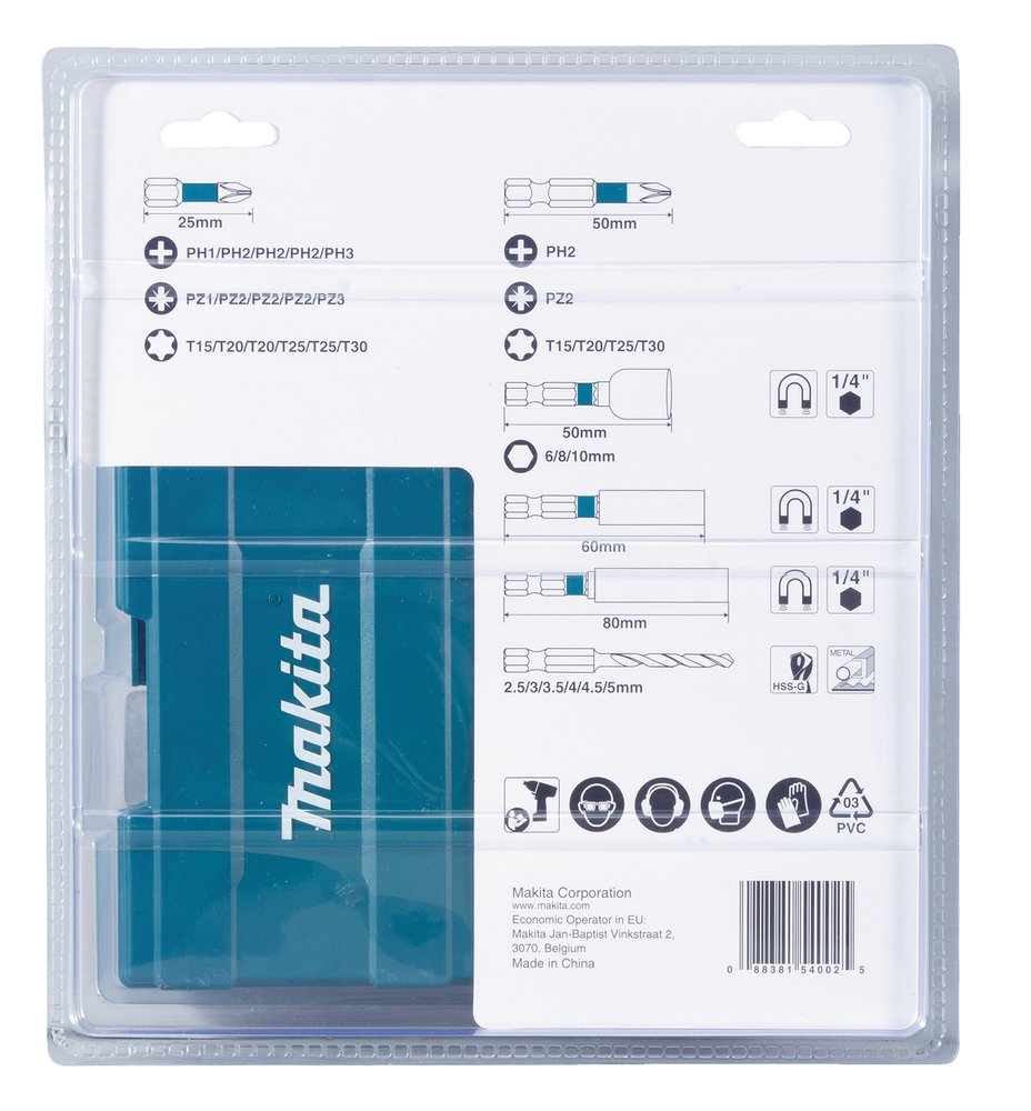 Makita Juego De Brocas Y Puntas Impact Black B-66896, 33 Piezas B-66896