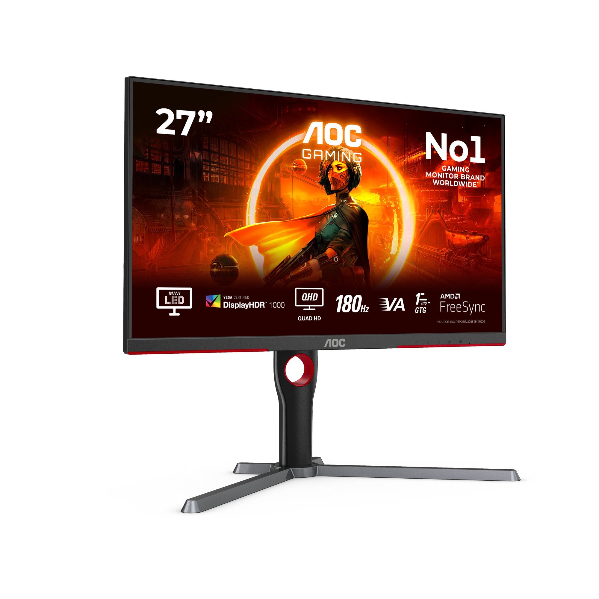 EAN 4038986181440 - AOC G3 Q27G3XMN/BK pantalla para PC 68,6 cm (27") 2560 x 1440 Pixeles 2K Ultra HD LED Negro, Rojo imagen 2