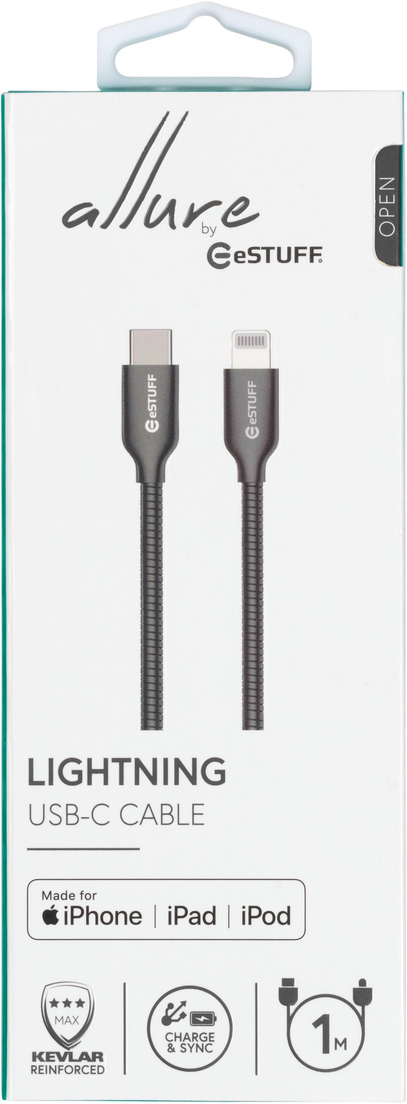 EAN 5706998820495 - eSTUFF ES602160 cable de conector Lightning 1 m Acero inoxidable imagen 3