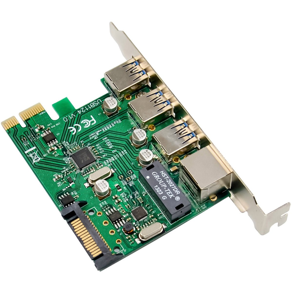 Inline Combokarte Gigabit Red Y Usb 3.2 Gen.1 - 1x Rj45 - 3x Usb-A