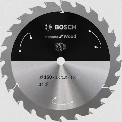 Hoja De Sierra Circular Bosch Professional Standard Para Madera, Ø 150 Mm, Orificio 24z De 10 Mm, Para Sierras Circulares Portátiles Con Batería 2608837673