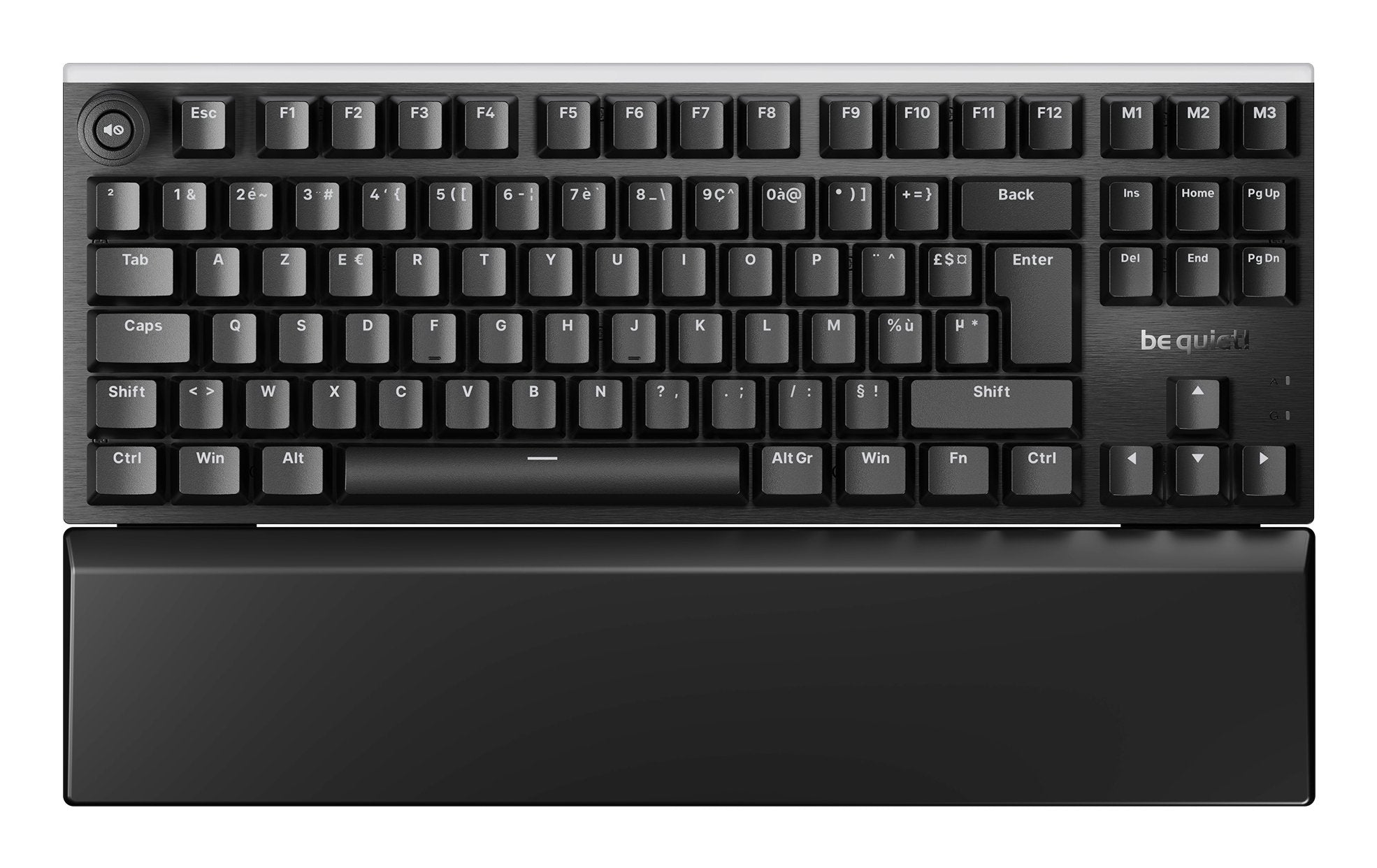 Teclado Gamer Mecánico (Silent Táctil) Be Quiet! Light Mount Tkl Rgb (Negro)