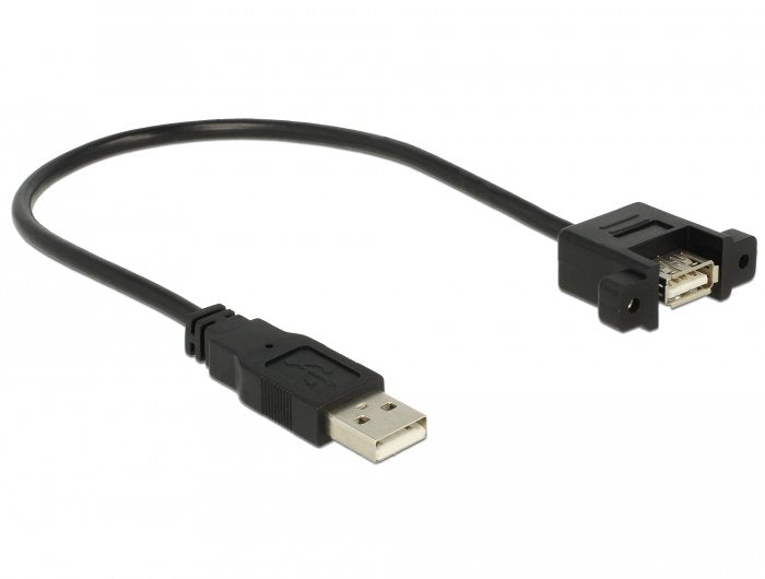 Delock 85462 Cable Usb 2.0 Tipo A Macho> Usb 2.0 Tipo A Hembra Para Instalación 0,25 M